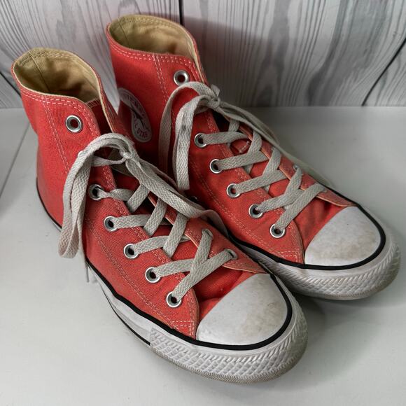 Converse Chuck Taylor All Star High Top Reddish Pink Sneakers Men's 6 Women's 8 - Picture 1 of 6